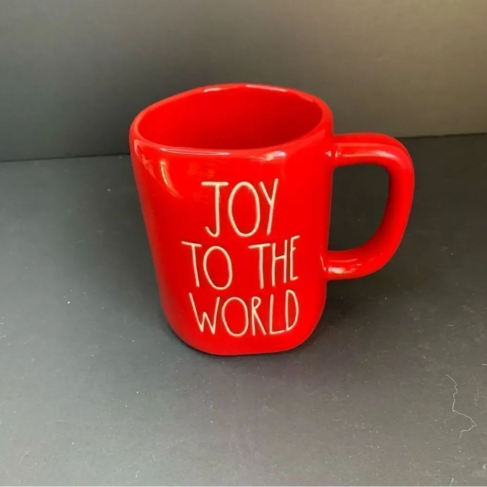 Rae Dunn Red Joy To‎ The World Mug